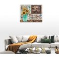 thumbnail image 5 of Farmhouse Sunflower Decor Wall Art Outside The Window Lakefront Pictures Canvas Print Painting Modern Home Framed Artwork For Bathroom Bedroom Kitchen 12"X16", 5 of 6