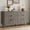Dark Grey Oak, variant on Aufeile Dresser for Bedroom, 53" 6 Drawer Dresser & Chest of Drawers with Fluted Design, Wood Dresser for Adults, Long Bedroom Dresser & Storage Organizer, Walnut
