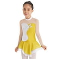 thumbnail image 3 of YEAHDOR Kids Girls Figure Ice Skating Dress Mesh Hollow Back Sequins Tulle Leotard Dress, 3 of 7