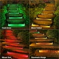 thumbnail image 5 of Solar Stair Lights 6 Pack, 7 Fixed Colors, Solar Step Lights Outdoor Waterproof IP67, LED Outdoor Step Lights, Solar Deck Lights Outdoor Decor for Garden Stair, Front Step, Porch and Patio, 5 of 6