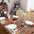thumbnail image 6 of Christmas Tree Placemats Set of 4,Merry Christmas 12x18 Inch Non-Slip Washable Heat Resistant Linen Fabric Table Mats,Place Mats for Holiday Party, 6 of 7