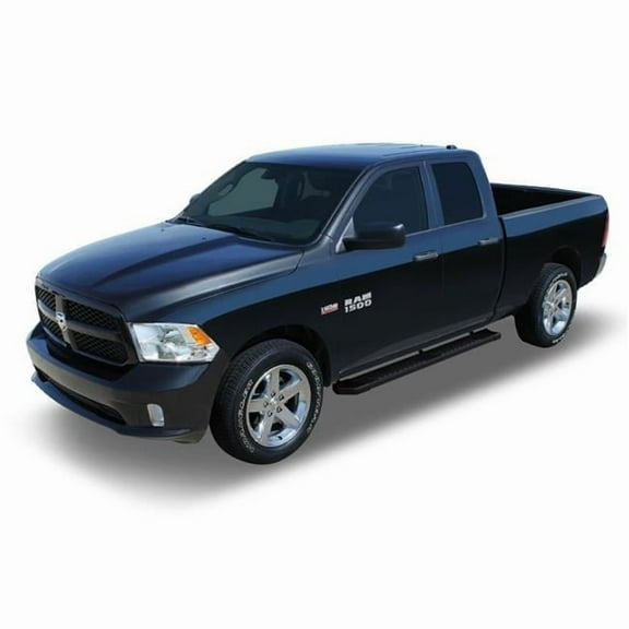 Raptor Series Running Boards Steps 6in OEM Style Black Aluminum for Classic Body 09-24 Dodge Ram 1500 Quad Cab