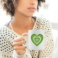 thumbnail image 3 of Cute Green Heart Aesthetic 11oz Coffee Mug - Love You Mug Christmas Mug Birthday Gifts for Women Mom Girlfriend Aunt Sister Coworker, 3 of 6