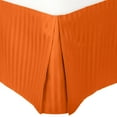 thumbnail image 1 of Striped Soft & Wrinkle Free Microfiber Bed Skirt, 15" Drop, Orange, Queen, 1 of 1