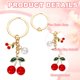thumbnail image 3 of Llaveros de cereza Uxcell, 2 paquetes de llaveros de cereza, accesorios de bolso lindos para mujeres, colgante de mochila, llavero para llaves, regalo de moda, Rojo4, 3 of 7