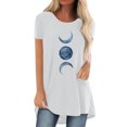 thumbnail image 1 of Pompotops Chemises Mode Décontractée pour Femmes Manches Courtes Tee-Shirt Ample Tunique Blouse, 1 of 4