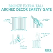 Regalo Extra Tall Bronze Arched Décor Baby Safety Gate، Age Group 6 to 24 Months، Baby Gate