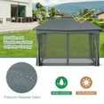 thumbnail image 5 of GVN Patio Garden Pergola, Pergola Canopy,12 x 10 Feet Canopy Double Vented Heavy Duty Steel Gazebo-Gray, 5 of 9