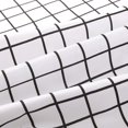 thumbnail image 3 of Cortina de baño de rejilla blanca y negra, panel divisor de ducha a prueba de agua de poliéster geométrico, 180x180cm kenally HA3097-01, 3 of 6
