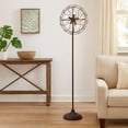 thumbnail image 6 of Quinn 63 Inch Accent Floor Lamp, Vintage Fan Design, Antique Bronze Finish, 6 of 7