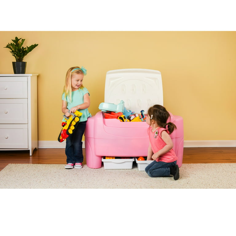 Little Tikes Sort 'N Store Kids Toy Storage Chest, Pink And White -  Walmart.Com