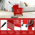 thumbnail image 2 of Resenkos 21 Quart Compact Rolling Mop Bucket with Wringer and Dual Tanks, Red, 2 of 7