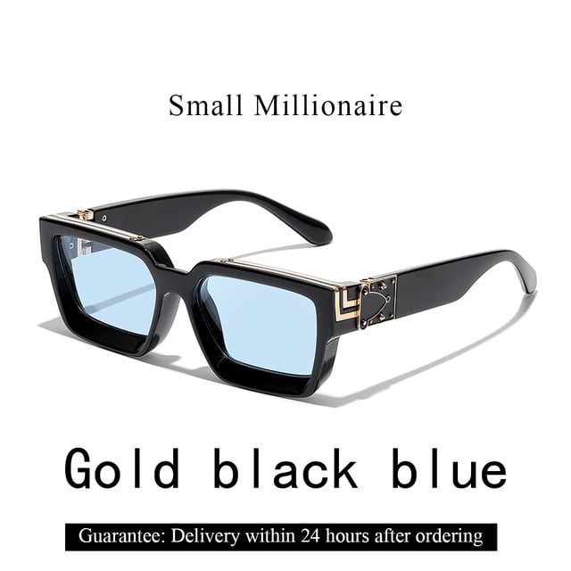 Typpkmm Ruiao Retro Millionaire Shades Sunglasses 2026 for Men Designer Famous Brand Square Sun Glasses Man Women Sunglass Black