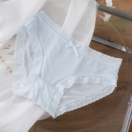 BYHONG Custom Letter Logo Low Waist Striped Tangas No Show Bikini Custom Thongs Women Underwear Panties Cotton Thong Panties for Women Blue L