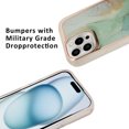 thumbnail image 2 of Funda protectora de cuerpo completo con diseño de mármol para iPhone 15, delgada, ligera y duradera., 2 of 7
