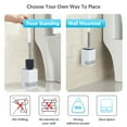 thumbnail image 3 of BCOOSS Toilet Brush and Holder Set, Bathroom Toilet Bowl Brush and Caddy Cleaner Anti Slip with Sturdy Soft Silicone Bristle Removable Water Drawer Quick Drying (White), 3 of 7