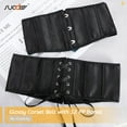 thumbnail image 6 of SUOSDEY Women Lace Up Corset Belt Black Waist Cincher For Dress, 6 of 6