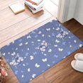 thumbnail image 1 of Front Door Mat Butterflys Flower Bedroom Entryway Rug Non-Slip Washable Indoor Carpet Doormat Decorative Low Profile Area Rug for Home Living Room Bedroom Laundry Floor Decor, 24 x 16 Inch, 1 of 7