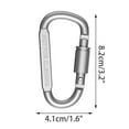 thumbnail image 4 of Xihbxyly Mosquetón de Aluminio, Hebilla Tipo D con Llave de Seguridad, Herramienta para Mochilas de Exterior, Diseño Ligero y Elegante, Multiusos, para Camping, Senderismo y Viajes, Peso de 22 G., 4 of 7