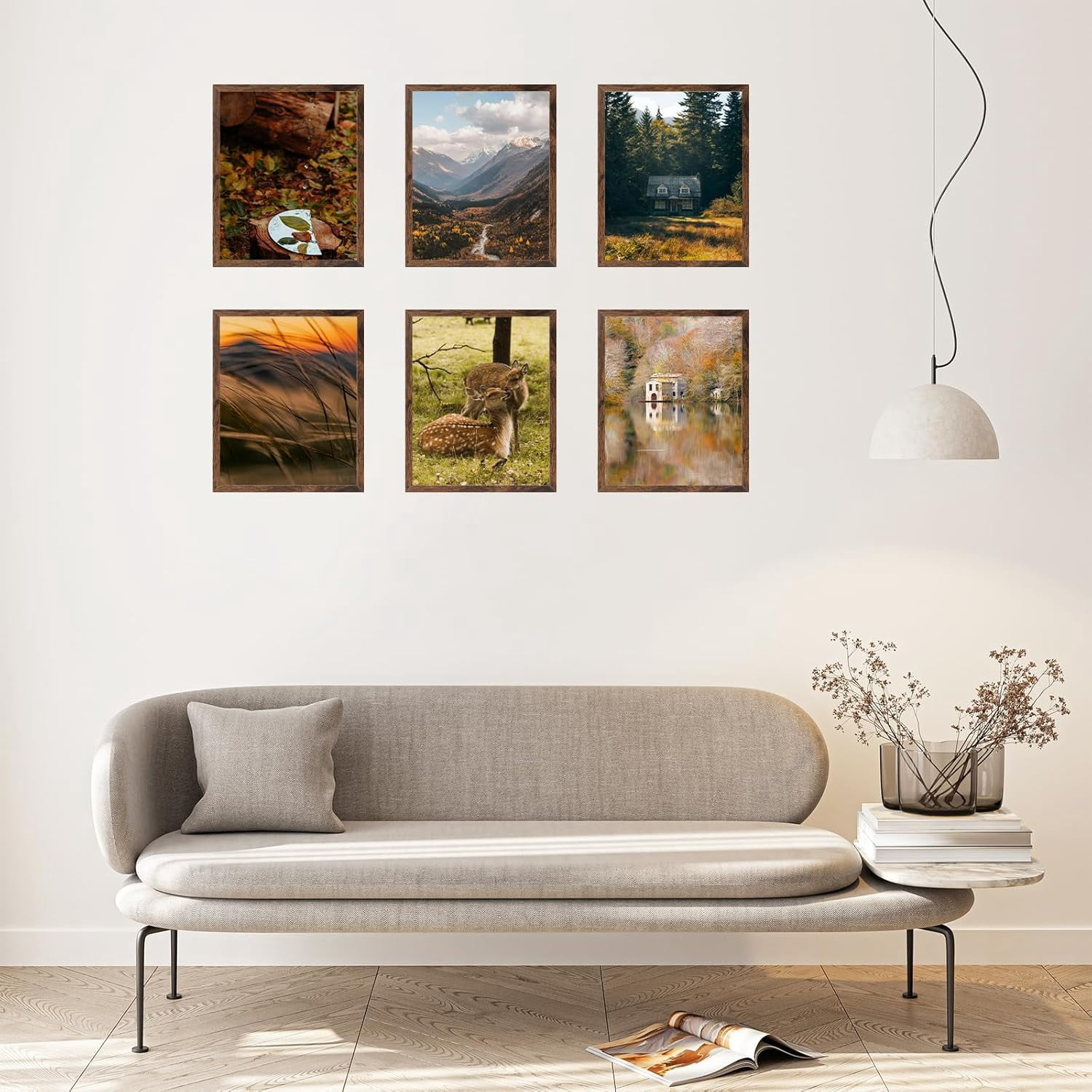 12x15 Picture Frame Deep Brown for Wall Hanging, Wood 12 x 15 Frame Photo Frame for Wall Horizontally or Vertically, Deep Brown, 3 Pack