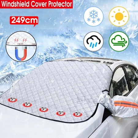 Car Sun Shield Half Cover Car Clothing Front Glass Sun Shield Heat Shield Thickened Snow Shield Snow Cover