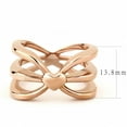 thumbnail image 2 of Luxe Jewelry Designs Women's Ion Plated Rose Gold Stainless Steel Ring - Size 7 (Pack of 2), 2 of 4