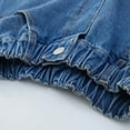 thumbnail image 4 of KAUOD 2025 Trendy High Waisted Denim Shorts Girls Y2k Baggy Cargo Jorts Kids Casual Elastic Jean Toddler Biker Shorts, 4 of 9