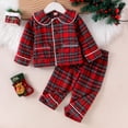 thumbnail image 2 of Gupgi Pyjama de Noël pour Filles Enfants à Carreaux Rouges Tenue de Nuit Tout-Petits Hauts à Manches Longues avec Pantalon à Taille Élastique, 2 of 7