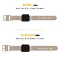 thumbnail image 2 of BANDOVA Silicone Sport Band Compatible with Apple Watch 38/40/41/42mm(Series 11 10), Waterproof Strap with Classic Buckle for Women Men, MilkTea, 2 of 7