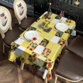 thumbnail image 2 of Yellow White Checker Sunflower Pattern Rectangle Tablecloth 60"x102",Waterproof Polyester Rectangle Table Cloth, Wipeable Spillproof Polyester Tablecloth for Dining, Camping, Indoor and Outdoor, 2 of 6