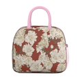 thumbnail image 2 of Lunch Bag Lunch Box for Women Reusable Insulated Lunch Cooler Bags,Large Capacity for Work Travel Picnic,Water-Resistant White Flowers on Red Lunch Tote Bag Gifts for Woman Mom Pink, 2 of 6