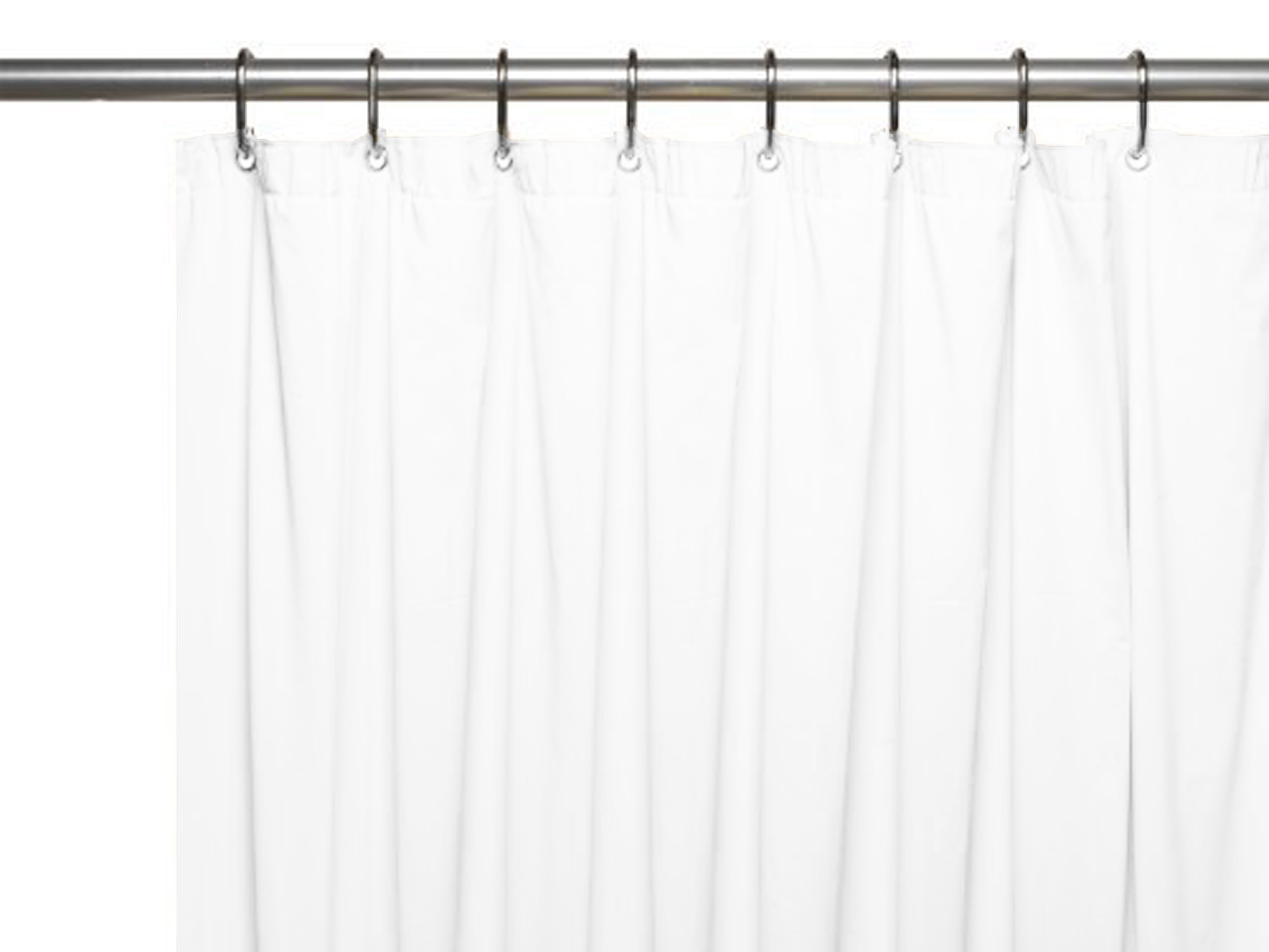 Magnetic Mildew Resistant Shower Curtain & Rings Liner Stripe 70" W x 72" L 
