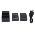 thumbnail image 2 of Dual Camera Battery Chager Rapid Double Slot Battery Charger with 2 Batteries Compatible for  2 3, 2 of 7