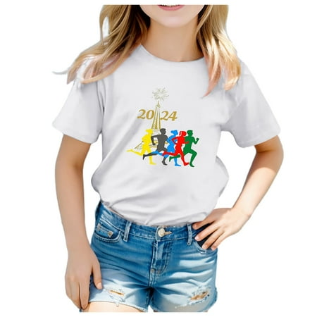 

Unisex Kids Print Tee Boy Girl Funny T Shirts Short Sleeve Round Neck Top for 3 13Y Boys Sleeveless Shirt Boys Tops Boys 8 Clothes Little Boys Long Sleeve Place Us Youth Basketball Sleeve Boy Boys