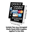 thumbnail image 2 of Credit Cards Accepted Here (24" X 36") 4mm Corrugated Plastic Panel, Graphics Applied To 1 Side (Pk of 2), 2 of 4