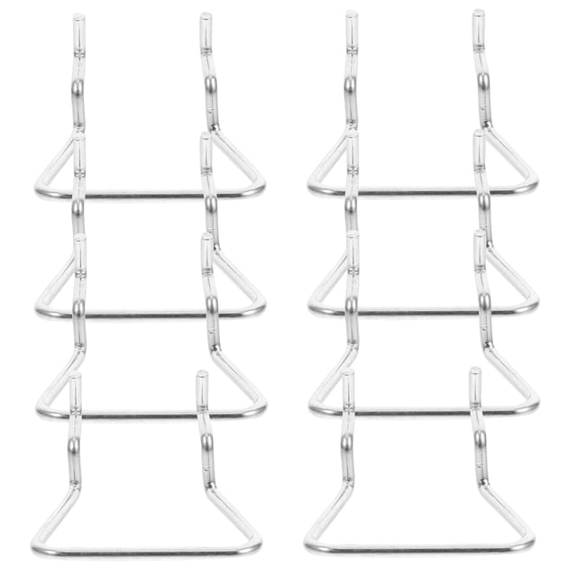 CRILSTYLEO 8pcs Pliers Holder Pegboard Hooks In Silver Iron For Simple Design Tool Organization