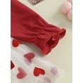 thumbnail image 5 of Bagilaanoe Toddler Baby Girl Valentine's Day Dress Heart Print Ruffle Long Sleeve A-line Princess Dresses 6M 12M 18M 24M 3T Kid Patchwork Tulle Skirt, 5 of 9