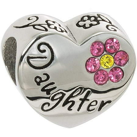 Connections from Hallmark Stainless Steel "Daughter" Heart Charm
