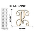 thumbnail image 2 of Unfinished Wood Monogram P Shape - Craft - up to 46" DIY 18" / 3/4", 2 of 3