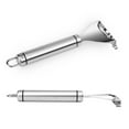 thumbnail image 2 of Stainless Steel Corn Cob Slicer Peeler Zipper Kernel Cutter Stripping Tool with Ergonomic Ambidextrous Non-Stick Handle, Serrated Blade - Silver, 2 of 7
