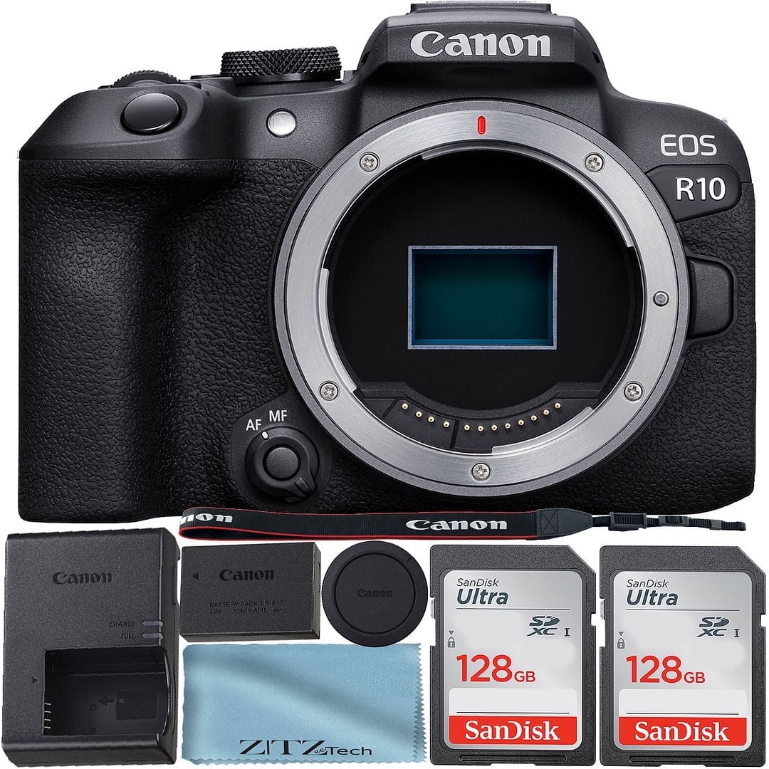 Canon EOS R10 Mirrorless Digital Camera Body, 24.2 MP, APS-C