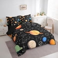 thumbnail image 3 of Manfei Galaxy Planet 7-Piece Twin Bedding Sets,Constellation Pattern Bedding Comforter Set,Modern Aesthetic Art Sheet Sets For Kids,Breathable Home Decor Reversible, 3 of 8