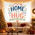thumbnail image 3 of Home Is A Hug with Cozy Smile Text, Warm Farmhouse Style for Farmhouse Decor Lovers, Welcome Wall Decor, Housewarming Gift, Tapestry Wall Hanging for Living Room and Entryway, 3 of 7