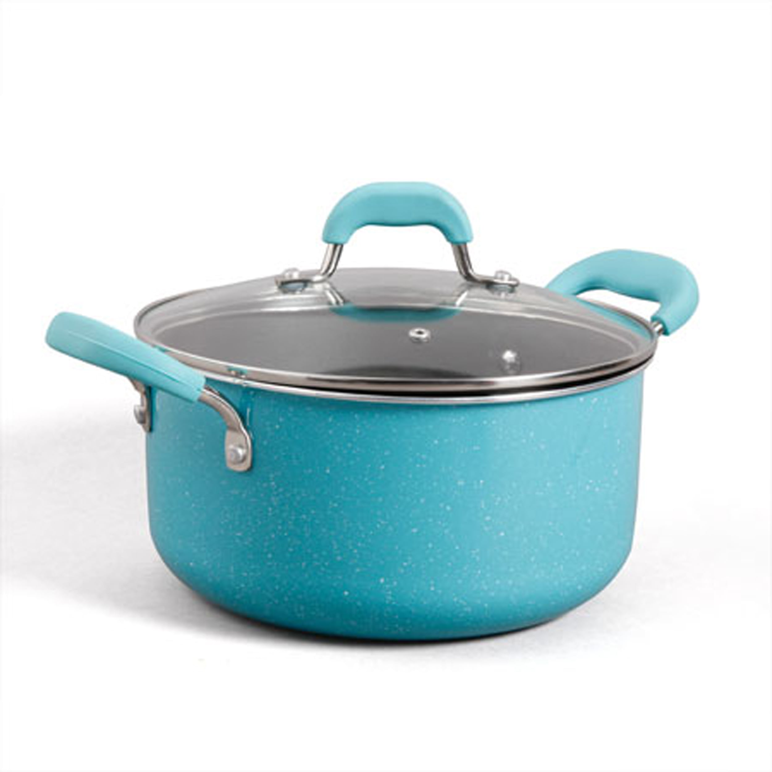 The Pioneer Woman Frontier Speckle Aluminum 10-Piece Cookware Set,  Turquoise