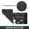 thumbnail image 7 of Let It Snow Snowman Bell Kitchen Mat [2 PCS] Merry Chrismas Washing Kitchen Rug, Waterproof Non-Slip Kitchen Mats and Rugs Light Crystal Velvet Rug for Kitchen, Floor Home, Office, Sink, Laundry, 7 of 7