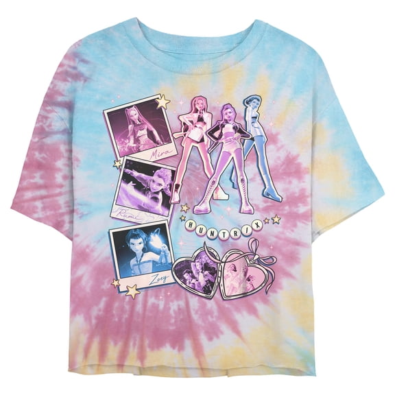 Juniors KPop Demon Hunters Huntrix Cute Instant Film Portrait T Shirt
