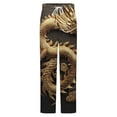 thumbnail image 5 of Golden Dragon Wall Art Winter Female Pants Flannel High Waist Women Pants Lady Warm Straight Leg Plush Trousers, 5 of 7