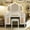 White+ MDF + 3 Drawers, variant on 44.37" Makeup Vanity Desk with Stool Set, 13 Hollywood Bulbs & 3 Lighting Modes Dressing Table, Tri-Fold Mirror Large Vanity Table with Cushioned Stool, Charging Station, Ample Storage, White