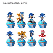 Soniccs Birthday Party Decorations Tableware Set Paper Cup Napkin Cake Topper for Kids Boy Party gifts Baby Shower Supplies