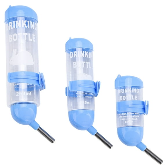 unbranded  3 Pcs Hamster Drinking Water Bottle Gerbil Leak Proof Bottles Blue
